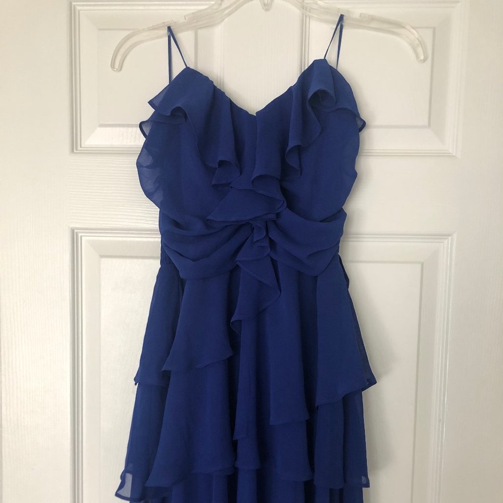 Arden B Blue Strapless Party Dress